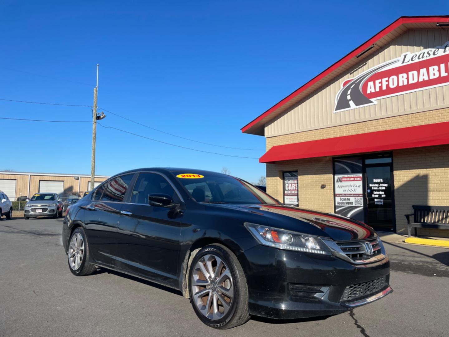 2013 Black Honda Accord (1HGCR2F51DA) with an 4-Cyl, i-VTEC, 2.4 Liter engine, Automatic, CVT transmission, located at 8008 Warden Rd, Sherwood, AR, 72120, (501) 801-6100, 34.830078, -92.186684 - Photo#1